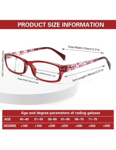 Gafas de lectura Kerecsen para mujeres 6 Pack con filtro UV 2