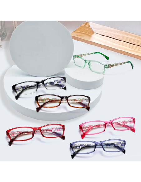 Gafas de lectura Kerecsen para mujeres 6 Pack con filtro UV