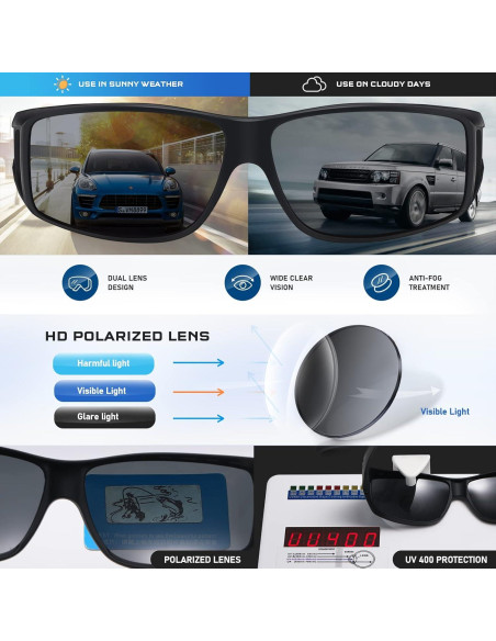 Gafas de Conducción Nocturna Tnnaiko con Lentes Polarizadas