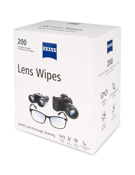 Toallitas de limpieza ZEISS 200 unidades para gafas