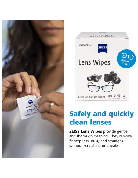Toallitas de limpieza ZEISS 200 unidades para gafas