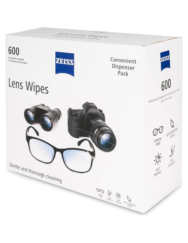 Toallitas de limpieza ZEISS prehumedecidas 600 unidades