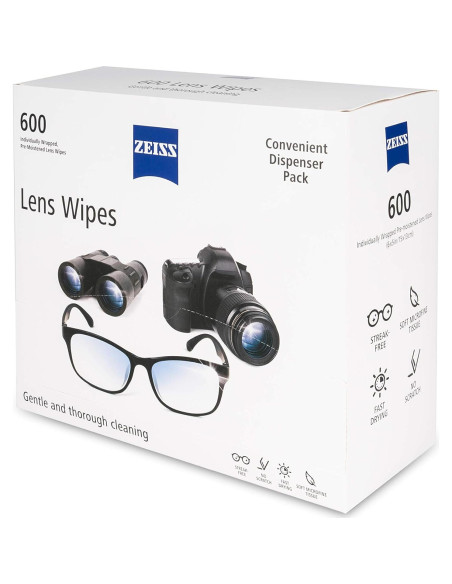 Toallitas de limpieza ZEISS prehumedecidas 600 unidades