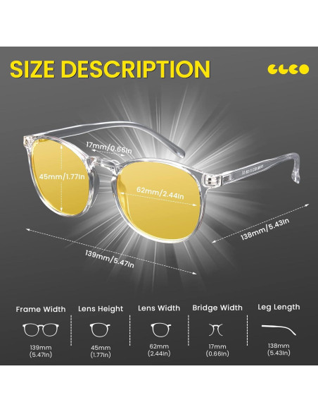 Gafas de Luz Azul IBOANN Iconic para Mujer - Protección UV400