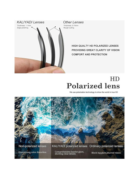 Gafas de Sol Polarizadas KALIYADI 3 Paquetes UV Protección
