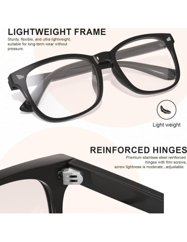 Gafas de luz azul Hunsquer unisex - Lentes HD anti reflejantes