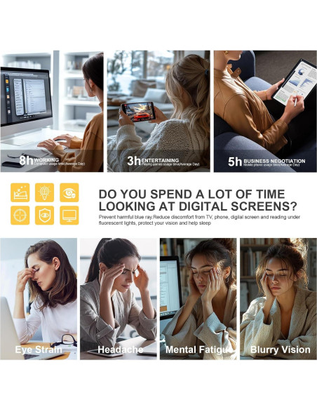 Gafas de luz azul Hunsquer unisex - Lentes HD anti reflejantes