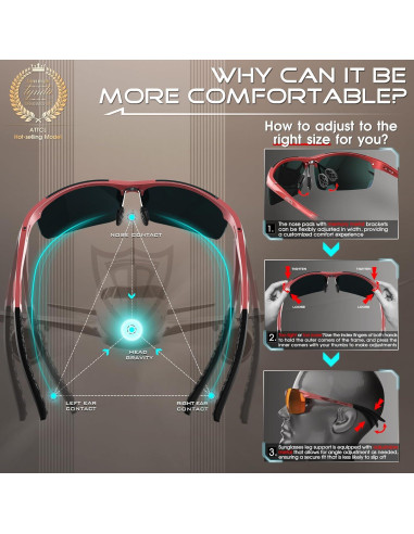 Gafas de sol polarizadas ATTCL - Marco ligero Al-Mg UV400