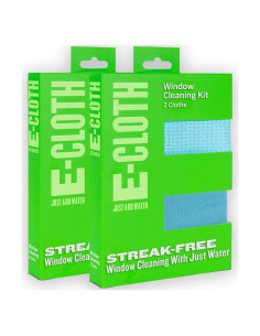 Paquete de 2 Paños E-Cloth para Limpieza de Ventanas