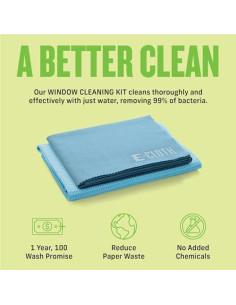 Paquete de 2 Paños E-Cloth para Limpieza de Ventanas 2