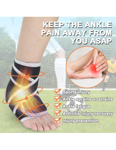 Faja para Tobillo Vigorwise Soporte Ajustable Gris