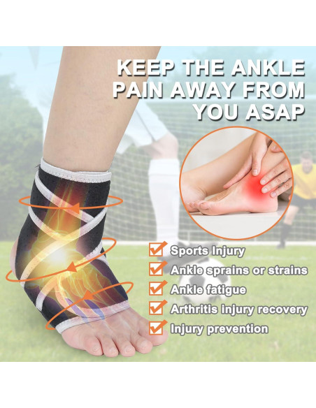 Faja para Tobillo Vigorwise Soporte Ajustable Gris