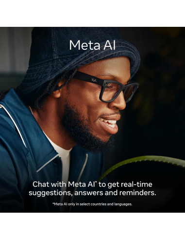 Gafas inteligentes Meta Ray-Ban Skyler Negro Brillante