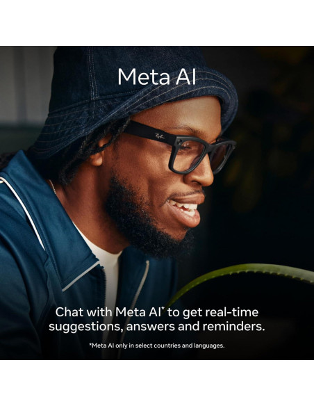 Gafas inteligentes Meta Ray-Ban Skyler Negro Brillante