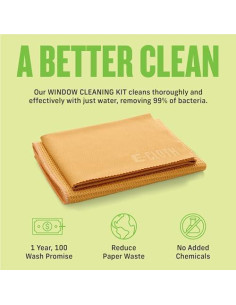 Paquete de 2 Paños E-Cloth para Limpieza de Ventanas 2