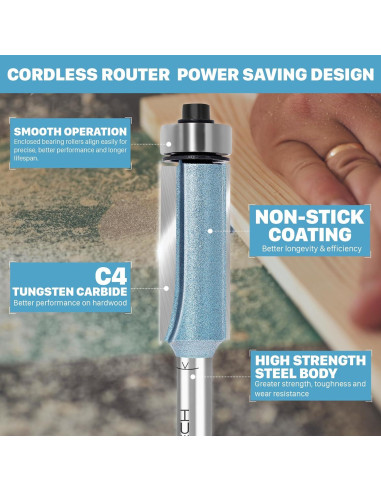 Broca de Router KEENTECH 6,35mm Eje 12,7mm Diámetro