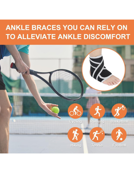 Faja para Tobillo Vigorwise Soporte Ajustable Gris