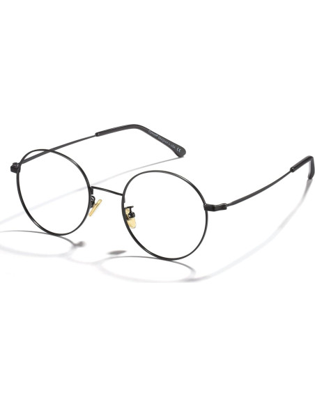 Gafas de luz azul redondas Cyxus con protección UV - Negro