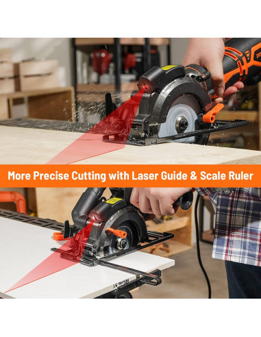 Sierra Circular DOVAMAN MCS01A 710W 6 Cuchillas Laser