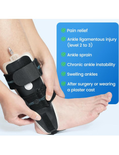 Soporte de Tobillo Velpeau Inflable para Esguince Pie Derecho 2