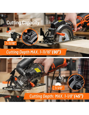 Sierra Circular DOVAMAN MCS01A 710W 6 Cuchillas Laser