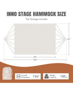 Hamaca Maya Tejida a Mano HappyPicnic Matrimonial 304.8x170.2cm 2