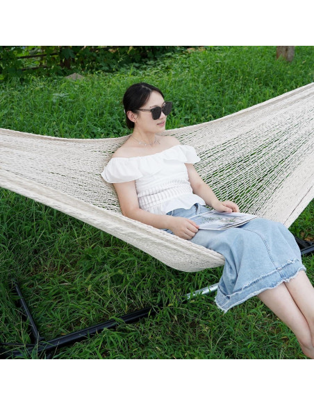 Hamaca Maya Tejida a Mano HappyPicnic Matrimonial 304.8x170.2cm