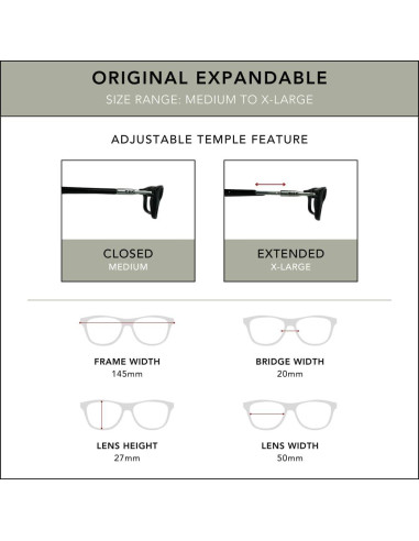 Gafas de lectura CliC Original Expandable 2.5x Azul Mate