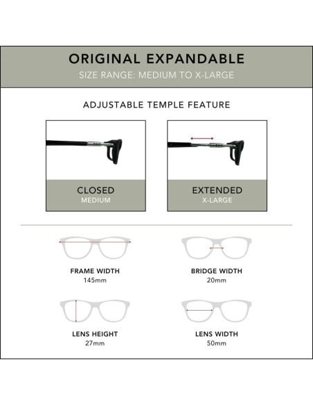 Gafas de lectura CliC Original Expandable 2.5x Azul Mate