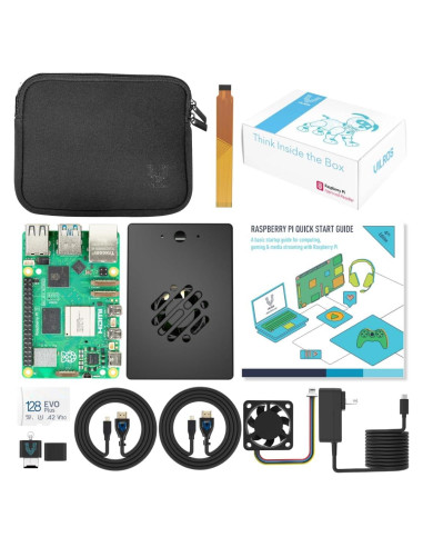 Kit de Inicio Vilros Raspberry Pi 5 - Aluminio Refrigerado 128GB
