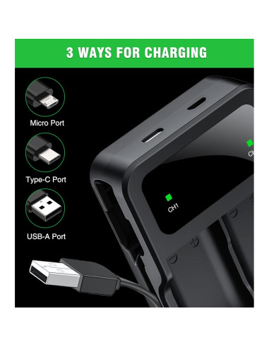 Paquete de Baterías Recargables DXKK 3x5520mAh para Xbox One/S/X