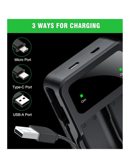 Paquete de Baterías Recargables DXKK 3x5520mAh para Xbox One/S/X