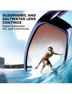 Gafas de Sol Polarizadas KastKing Azul Real Cobre Plata UV 2