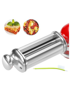 Rodillo de Pasta ZACME para Mezclador KitchenAid - Acero Inoxidable, 8 Niveles