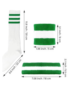 Conjunto de 10 Piezas Muñequera y Calcetines Rayas BHUCUTU 2