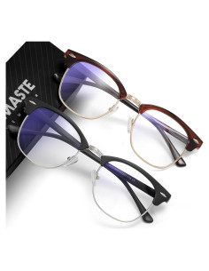 Gafas Anti Luz Azul AOMASTE Media Montura UV Claro