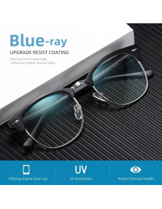 Gafas Anti Luz Azul AOMASTE Media Montura UV Claro 2