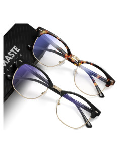 Gafas Anti Luz Azul AOMASTE Media Montura UV Claro