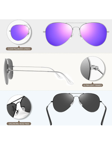 Gafas de sol polarizadas Joopin UV400 para hombres y mujeres