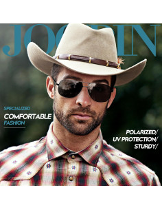 Gafas de sol polarizadas Joopin UV400 para hombres - Metal negro 2