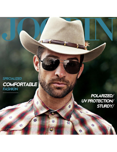 Gafas de sol polarizadas Joopin UV400 para hombres - Metal negro