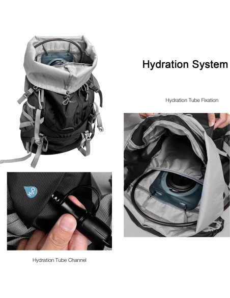 Mochila de Senderismo 60L Outplea Impermeable Unisex