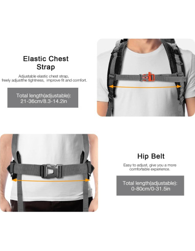 Mochila de Senderismo 60L Outplea Impermeable Unisex