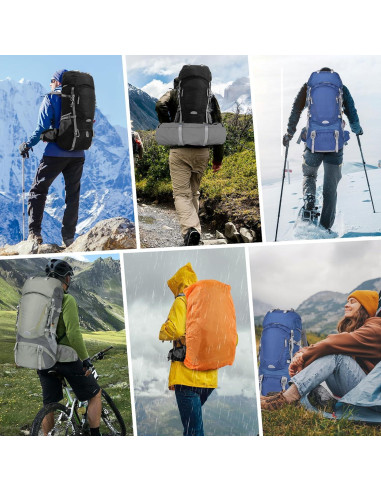 Mochila de Senderismo 60L Outplea Impermeable Unisex