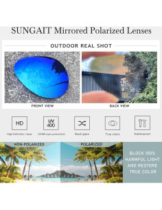 Gafas de sol oversized SUNGAIT - Lentes polarizados 53x60mm 2