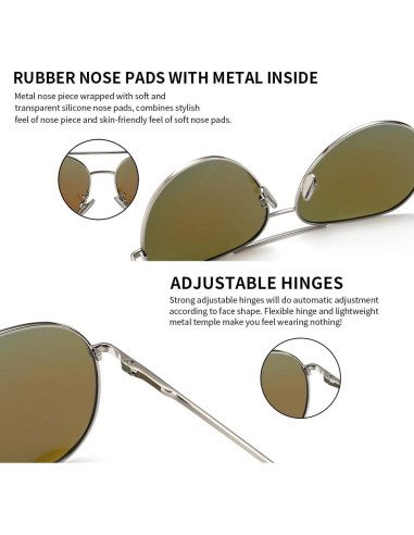 Gafas de sol oversized SUNGAIT - Lentes polarizados 53x60mm