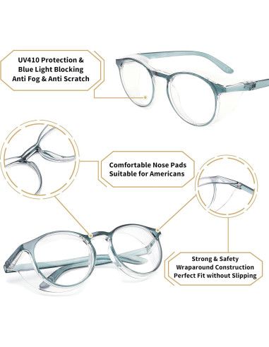 Gafas de seguridad Alsenor Redondas Anti UV y Luz Azul