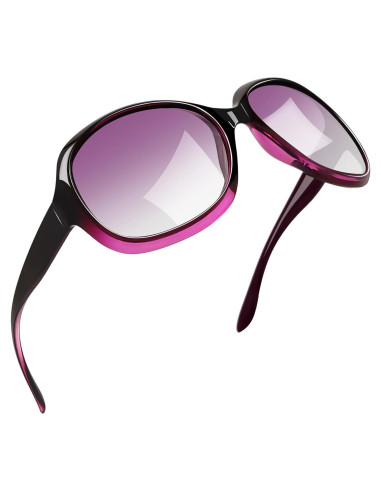 Gafas de sol grandes Joopin UV400 polarizadas moradas