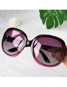 Gafas de sol grandes Joopin UV400 polarizadas moradas 2