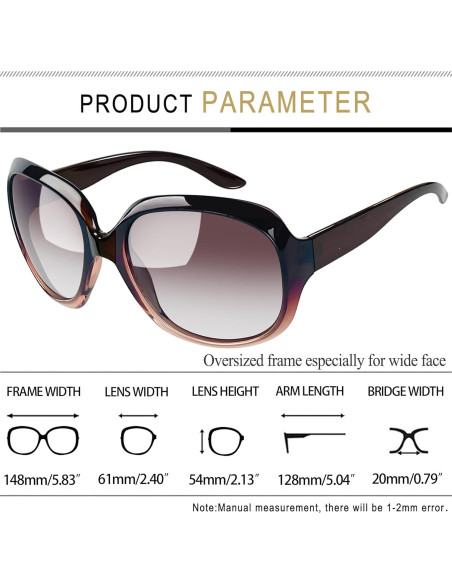 Gafas de sol grandes Joopin UV400 polarizadas para mujeres